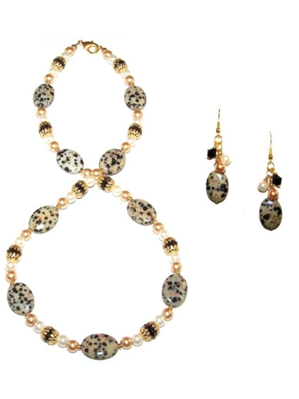 Handcrafted Dalmation Jasper Jewelry Set